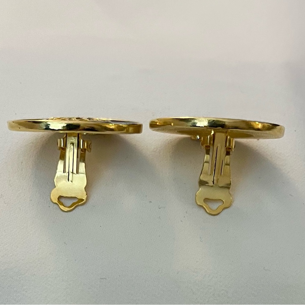 Black and Gold Monogram Earrings - Picture 13 of 16